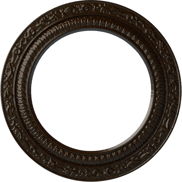 Ekena Millwork Andrea Ceiling Medallion (Fits Canopies up to 8"), Hand-Painted Bronze, 12"OD x 8"ID x 1/2"P CM12ADBZS - main